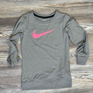 Girls Size 6 Nike Tunic Dri Fit Crewneck Sweatshirt Glitter Logo